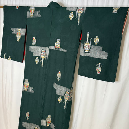 "Holiday Urns" Vintage Casual Kimono