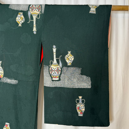 "Holiday Urns" Vintage Casual Kimono