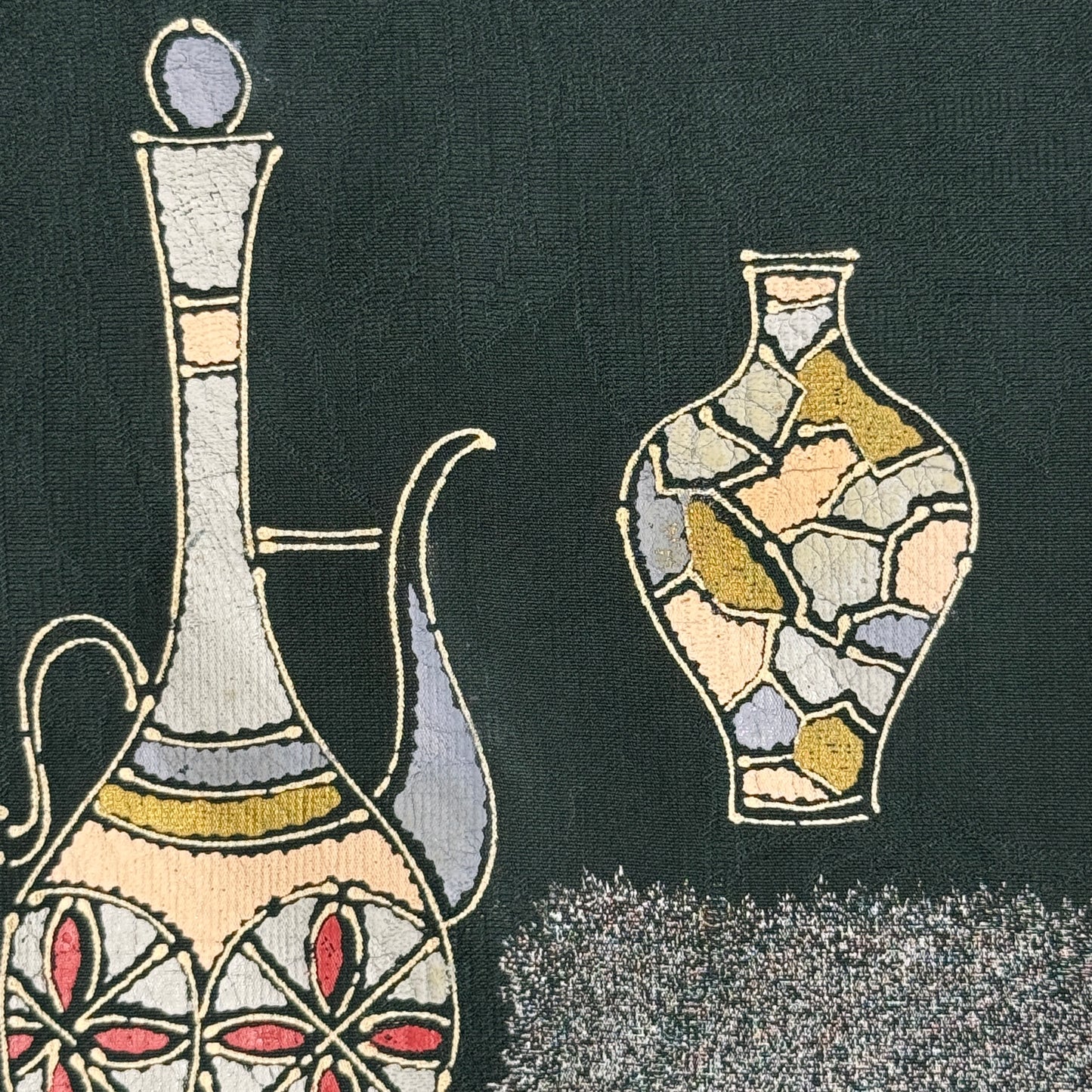 "Holiday Urns" Vintage Casual Kimono