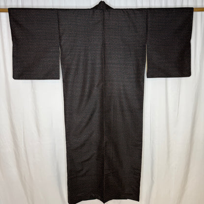 "Shadow Script" Vintage Casual Kimono