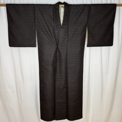 "Shadow Script" Vintage Casual Kimono