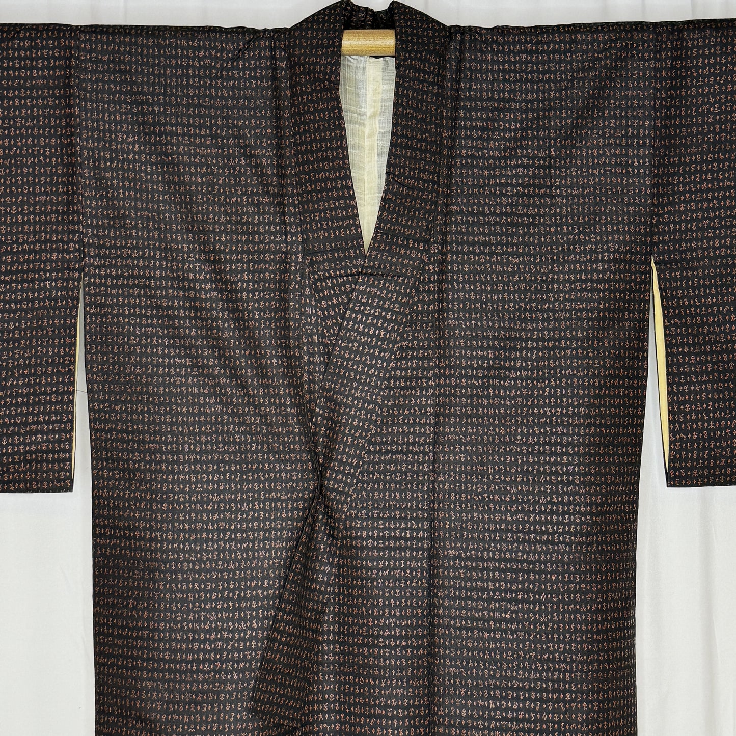 "Shadow Script" Vintage Casual Kimono