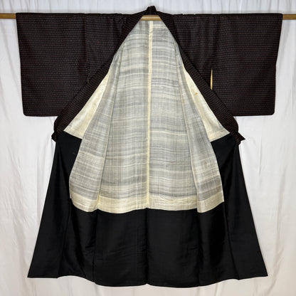 "Shadow Script" Vintage Casual Kimono