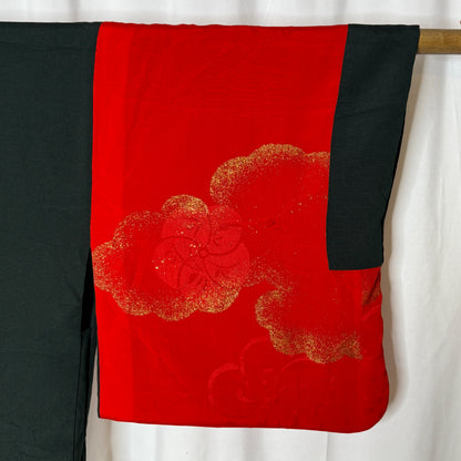 "Pine and Crimson" Vintage Haori Jacket