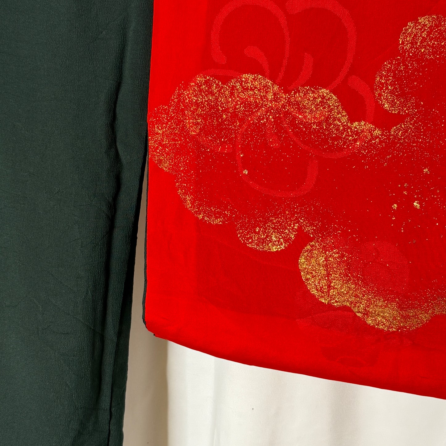 "Pine and Crimson" Vintage Haori Jacket