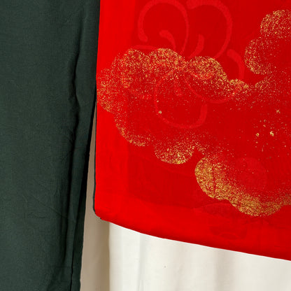 "Pine and Crimson" Vintage Haori Jacket