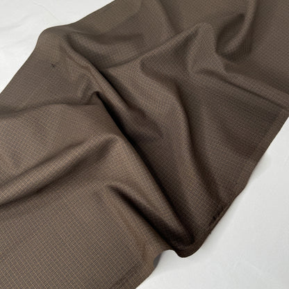"Espresso Grid" Vintage Kimono Yardage