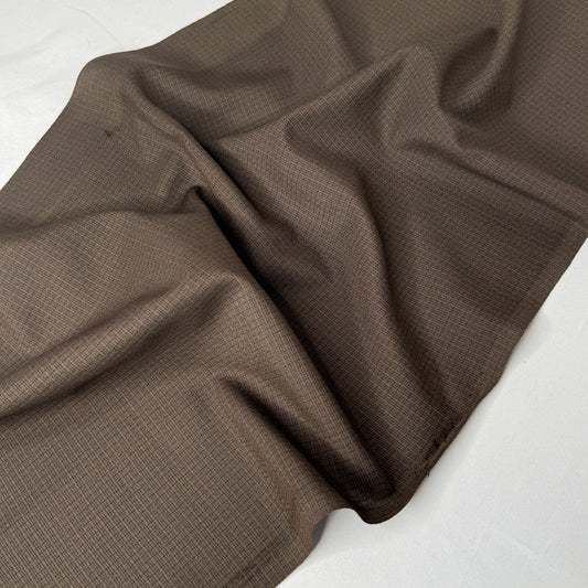 "Espresso Grid" Vintage Kimono Yardage