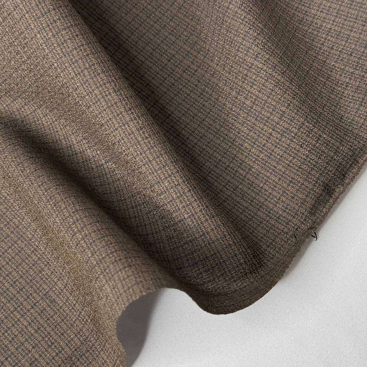 "Espresso Grid" Vintage Kimono Yardage