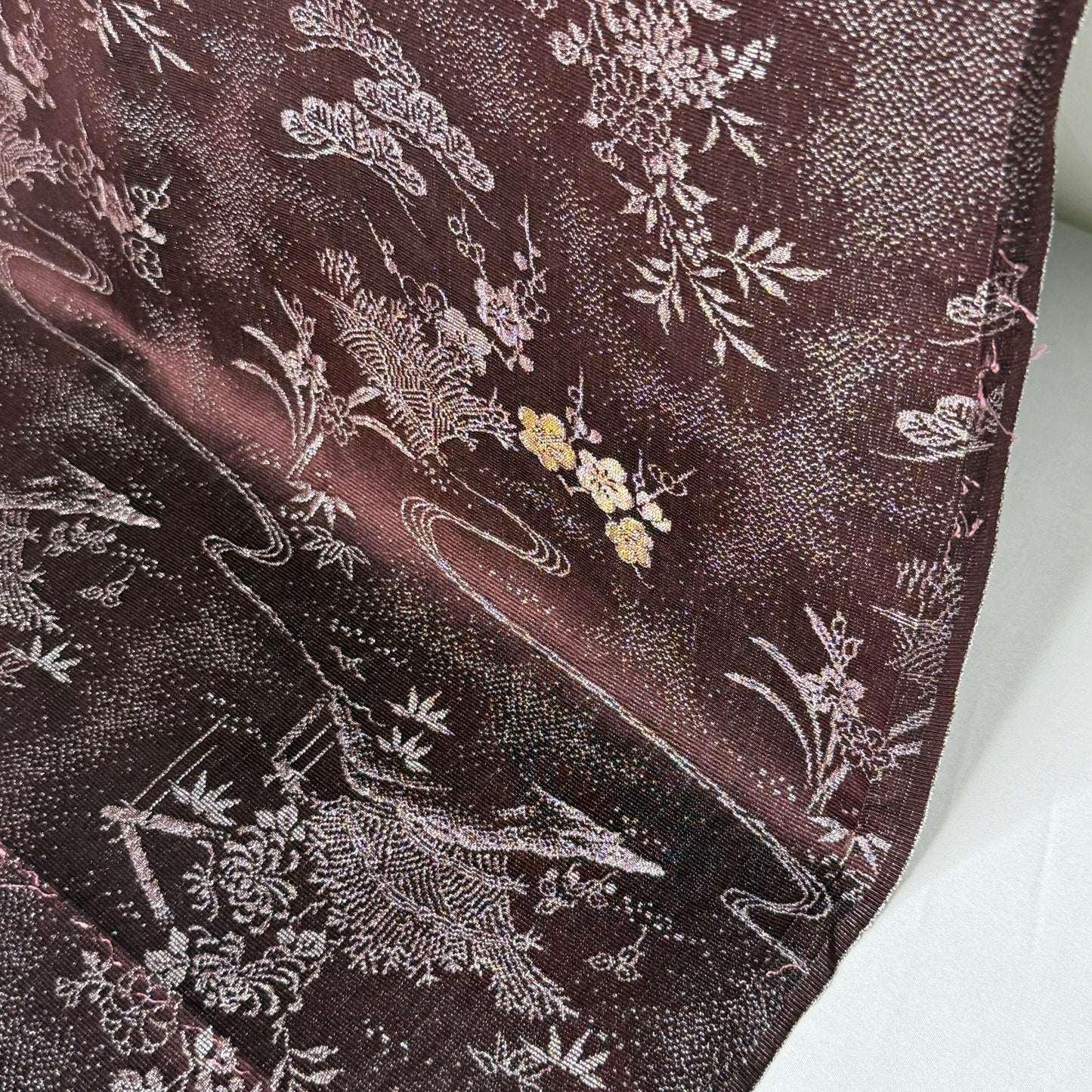 "Mocha Moon" Vintage Kimono Yardage