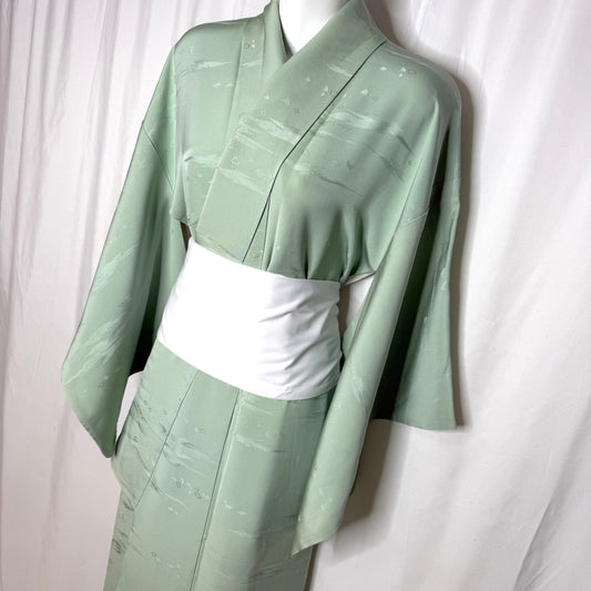 "Windswept Spring" Vintage Iromuji Kimono