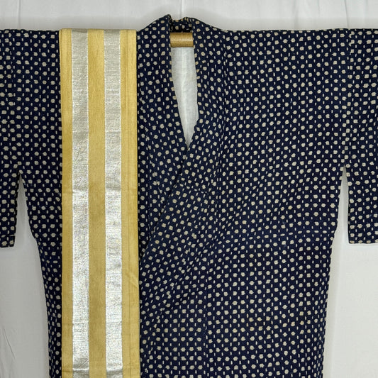 "Stenciled Ikat" Vintage Japanese Yukata