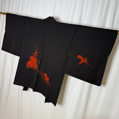 "Hanaguruma and Fans" Vintage Haori Jacket