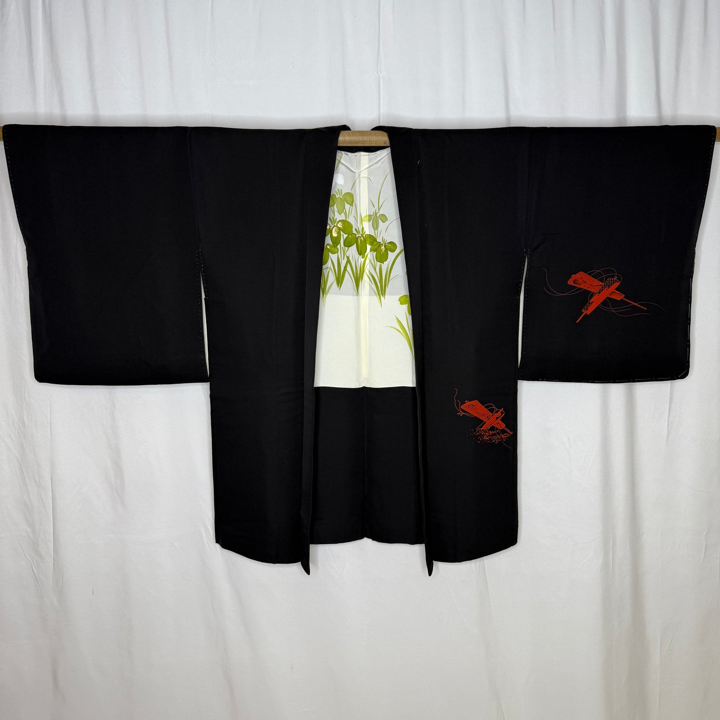 "Hanaguruma and Fans" Vintage Haori Jacket