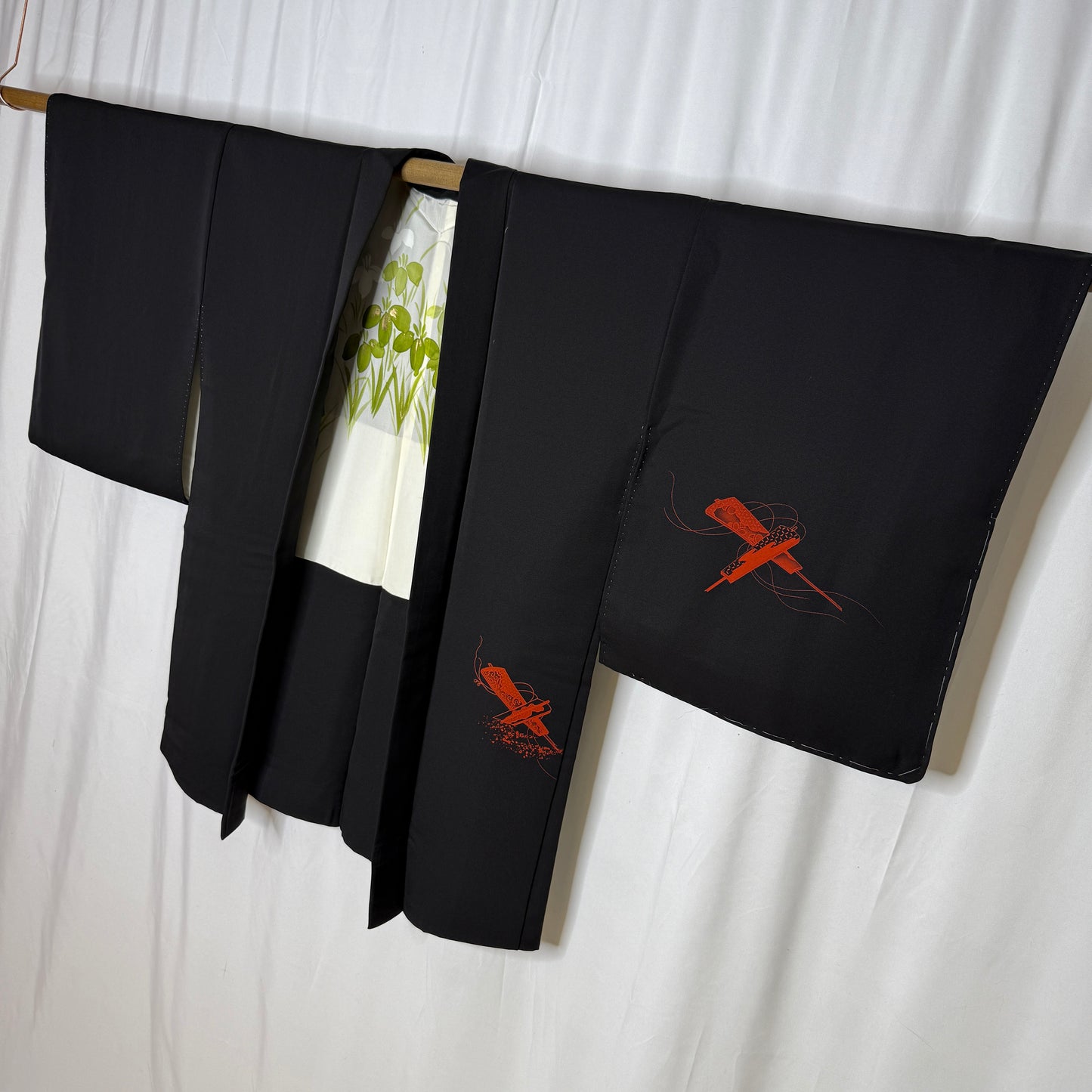 "Hanaguruma and Fans" Vintage Haori Jacket