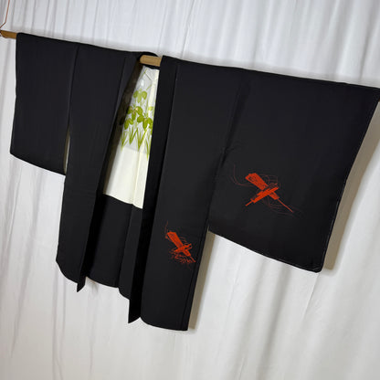 "Hanaguruma and Fans" Vintage Haori Jacket