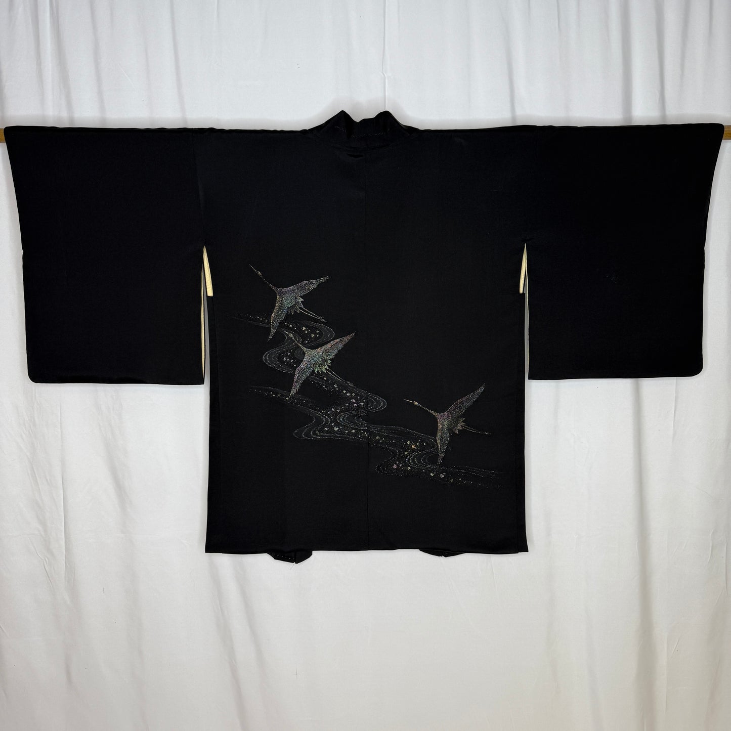 "Iridescent Cranes" Vintage Haori Jacket
