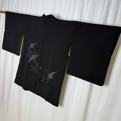 "Iridescent Cranes" Vintage Haori Jacket