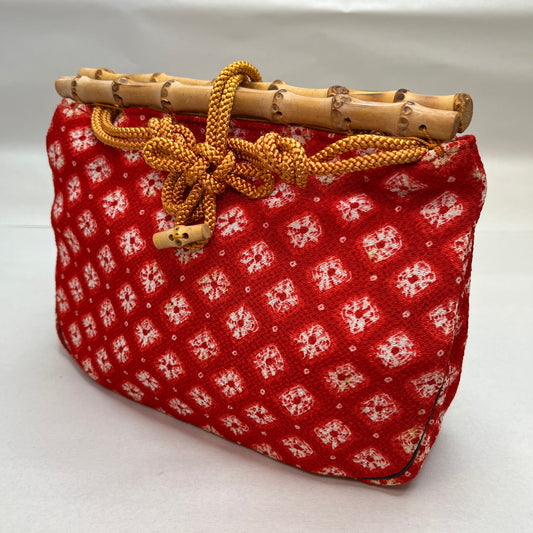 "Shibori Bamboo" Japanese Kinchaku Purse