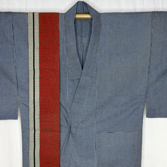 "Micro Grid" Vintage Japanese Yukata