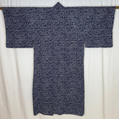 "Ink Grid" Vintage Japanese Yukata