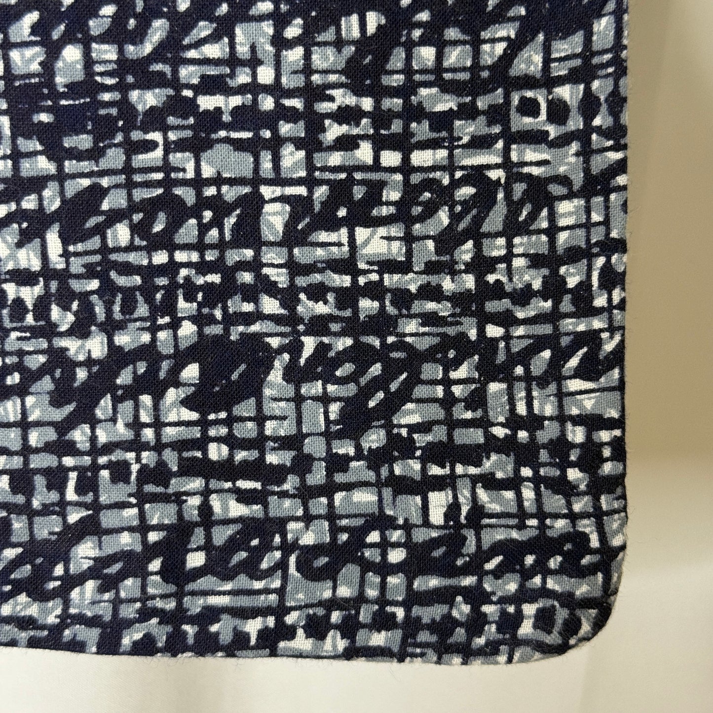 "Ink Grid" Vintage Japanese Yukata