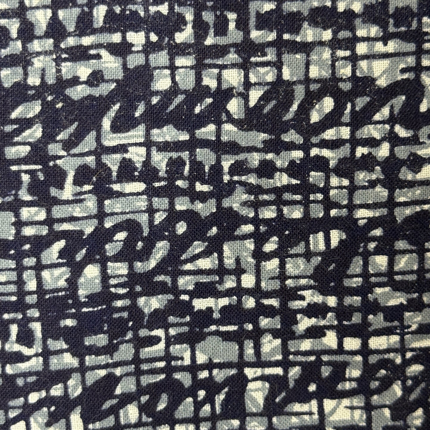 "Ink Grid" Vintage Japanese Yukata