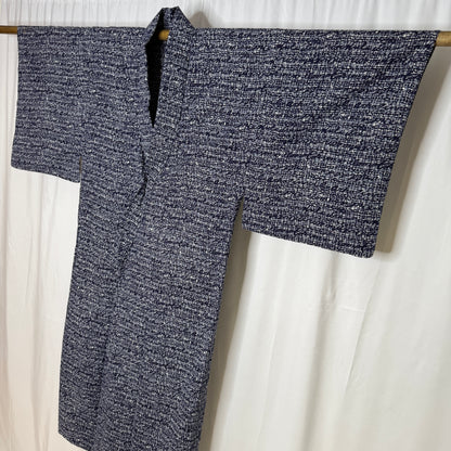 "Ink Grid" Vintage Japanese Yukata