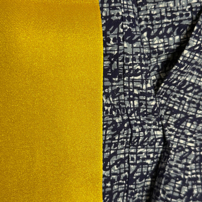 "Ink Grid" Vintage Japanese Yukata