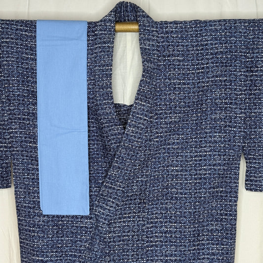 "Blue Lattice" Vintage Japanese Yukata