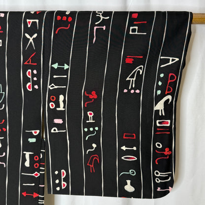 "Hieroglyph Chic" Vintage Haori Jacket