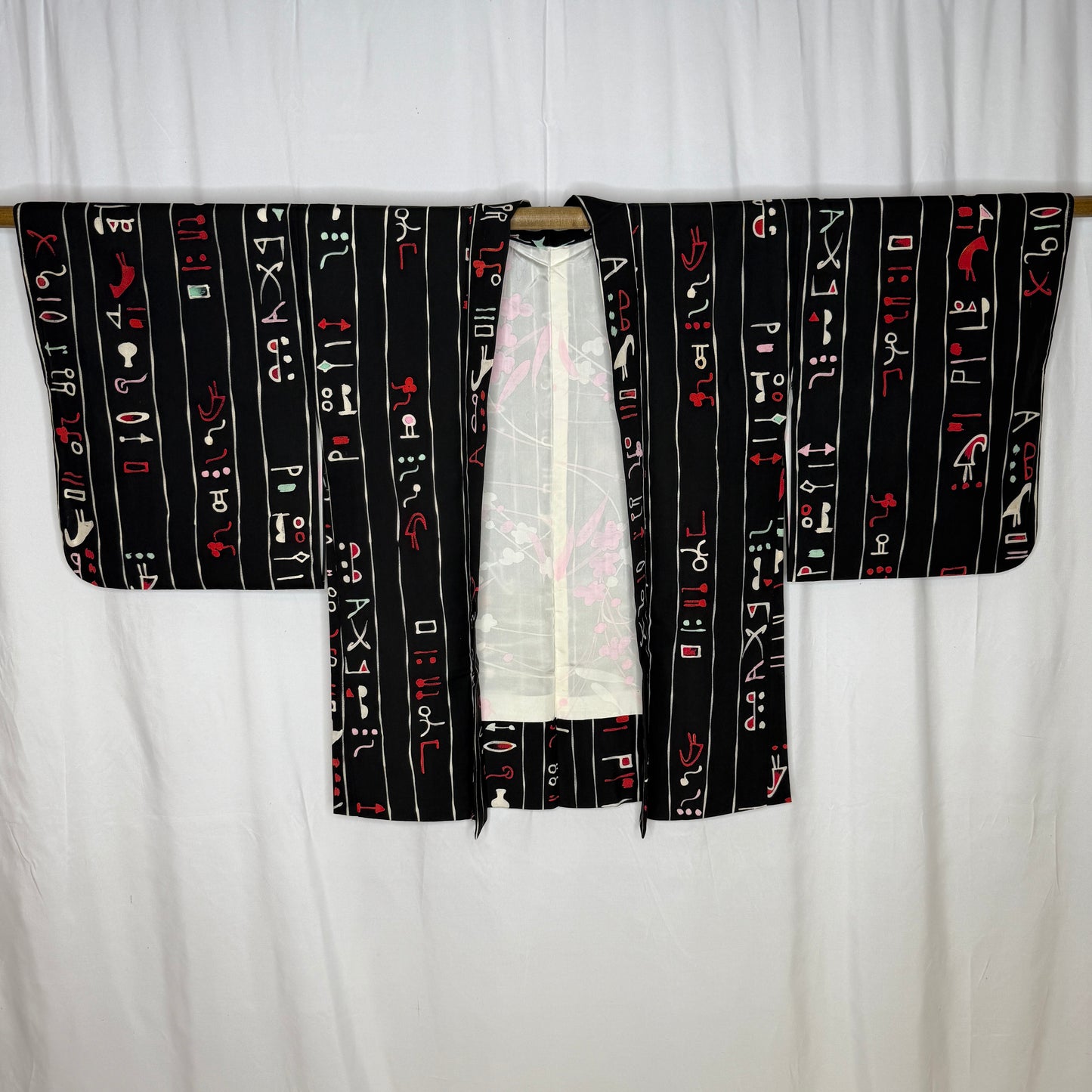 "Hieroglyph Chic" Vintage Haori Jacket