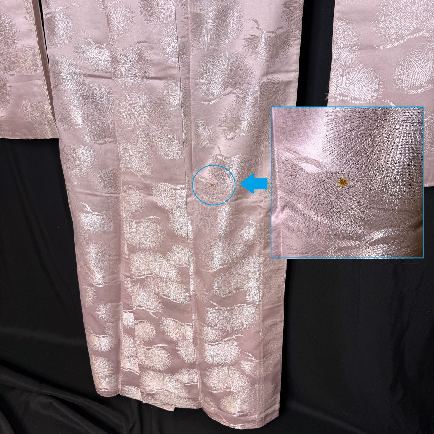 "Silver Sparkle" Vintage Furisode Kimono