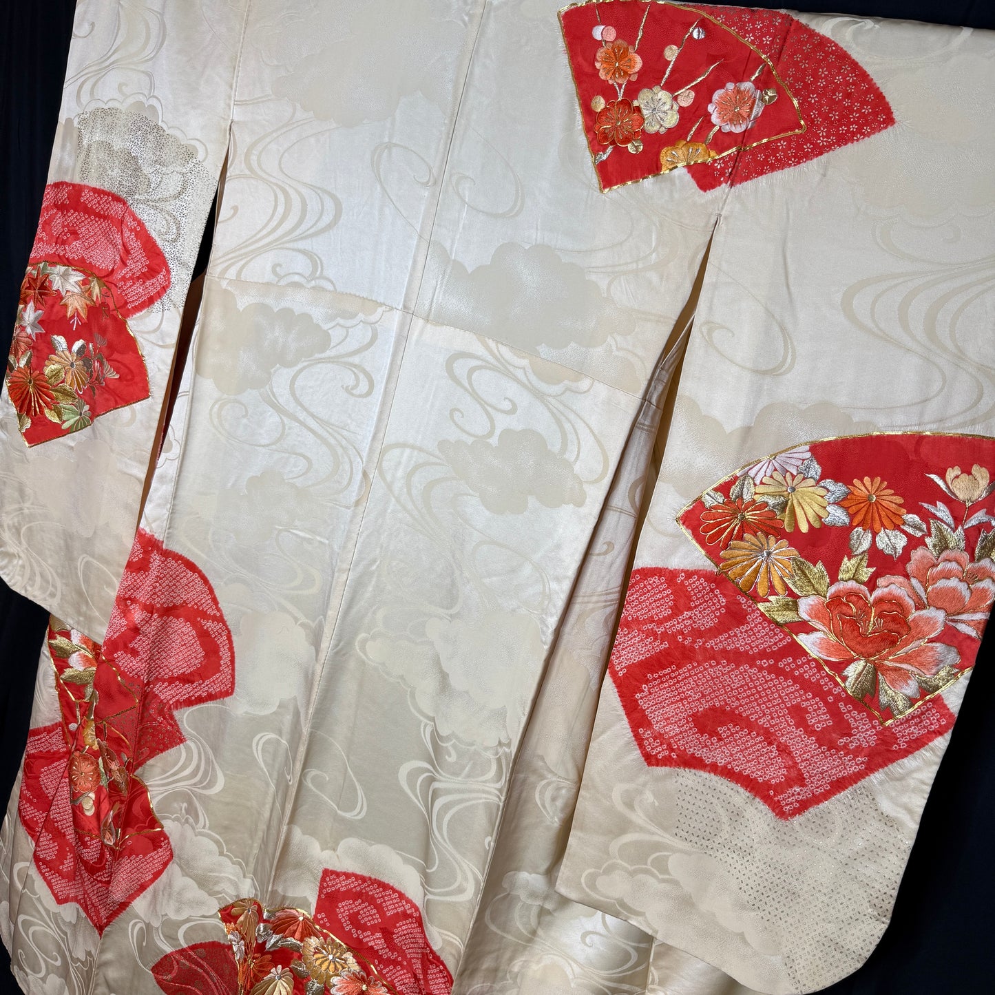"Cloud Garden" Vintage Furisode Kimono
