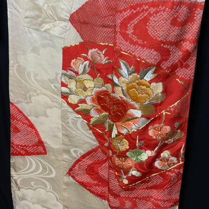 "Cloud Garden" Vintage Furisode Kimono