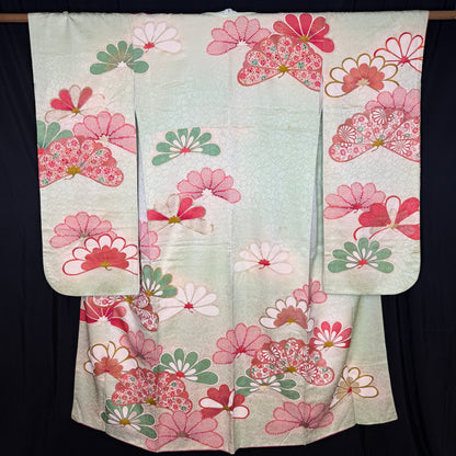 "Fairytale Florals" Vintage Furisode Kimono