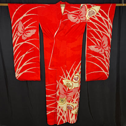 "Butterfly Charms" Vintage Furisode Kimono