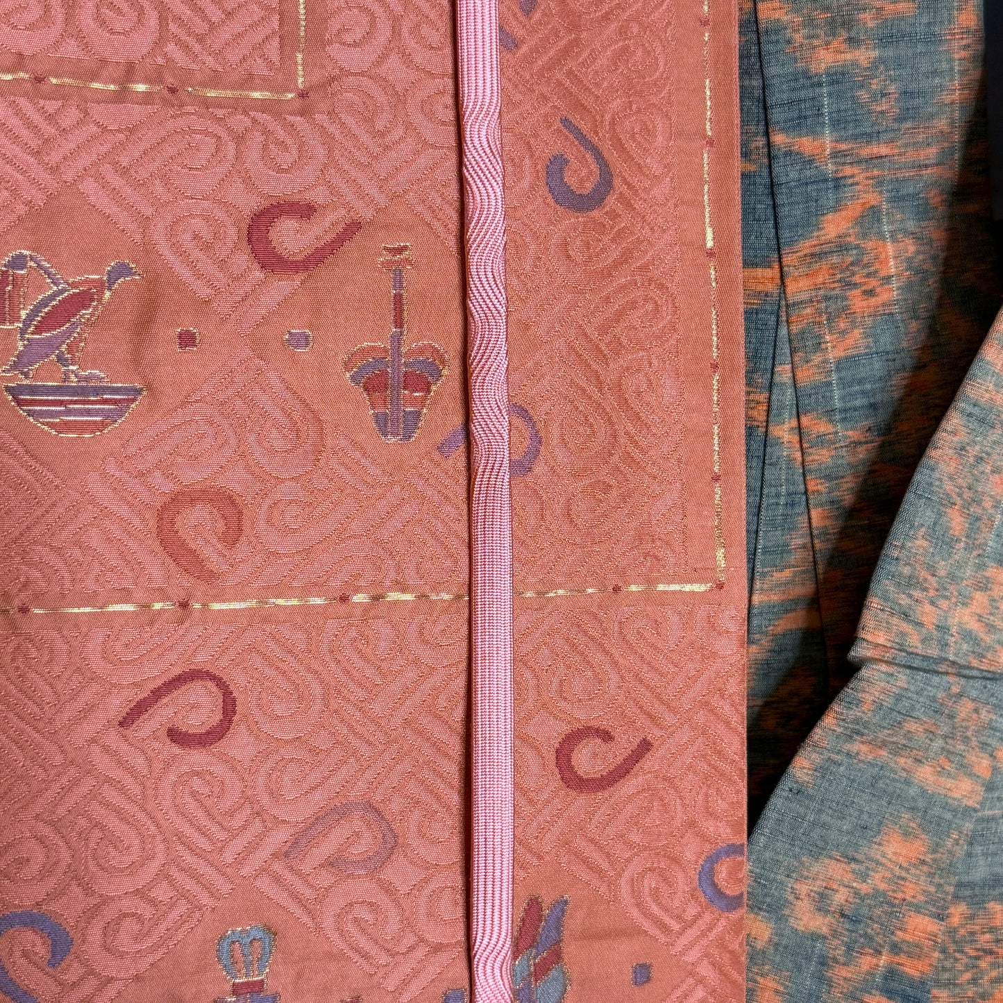 "Rustling Leaves" Kimono Obi Set