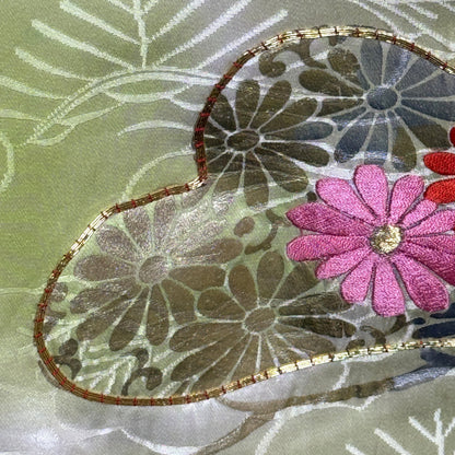 "Dreamy Pine" Vintage Furisode Kimono