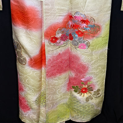 "Dreamy Pine" Vintage Furisode Kimono