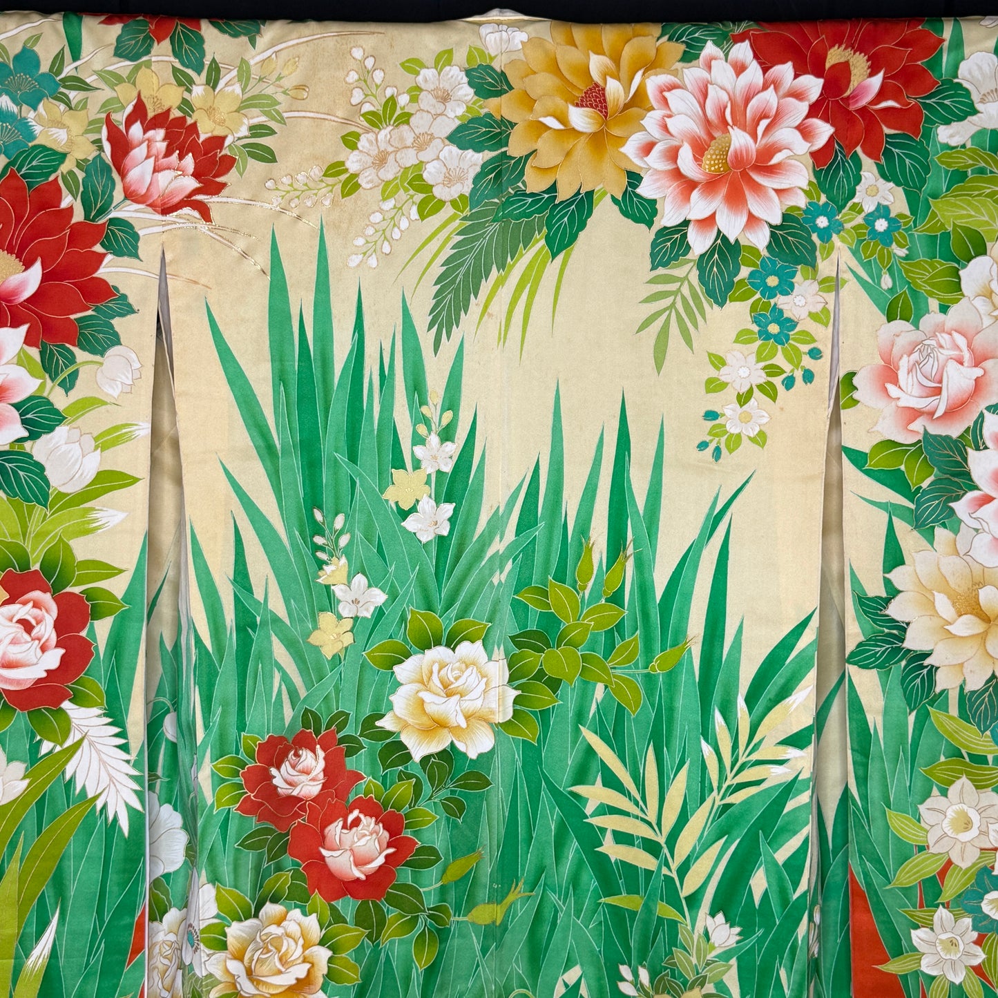 "Garden Crescendo" Vintage Furisode Kimono