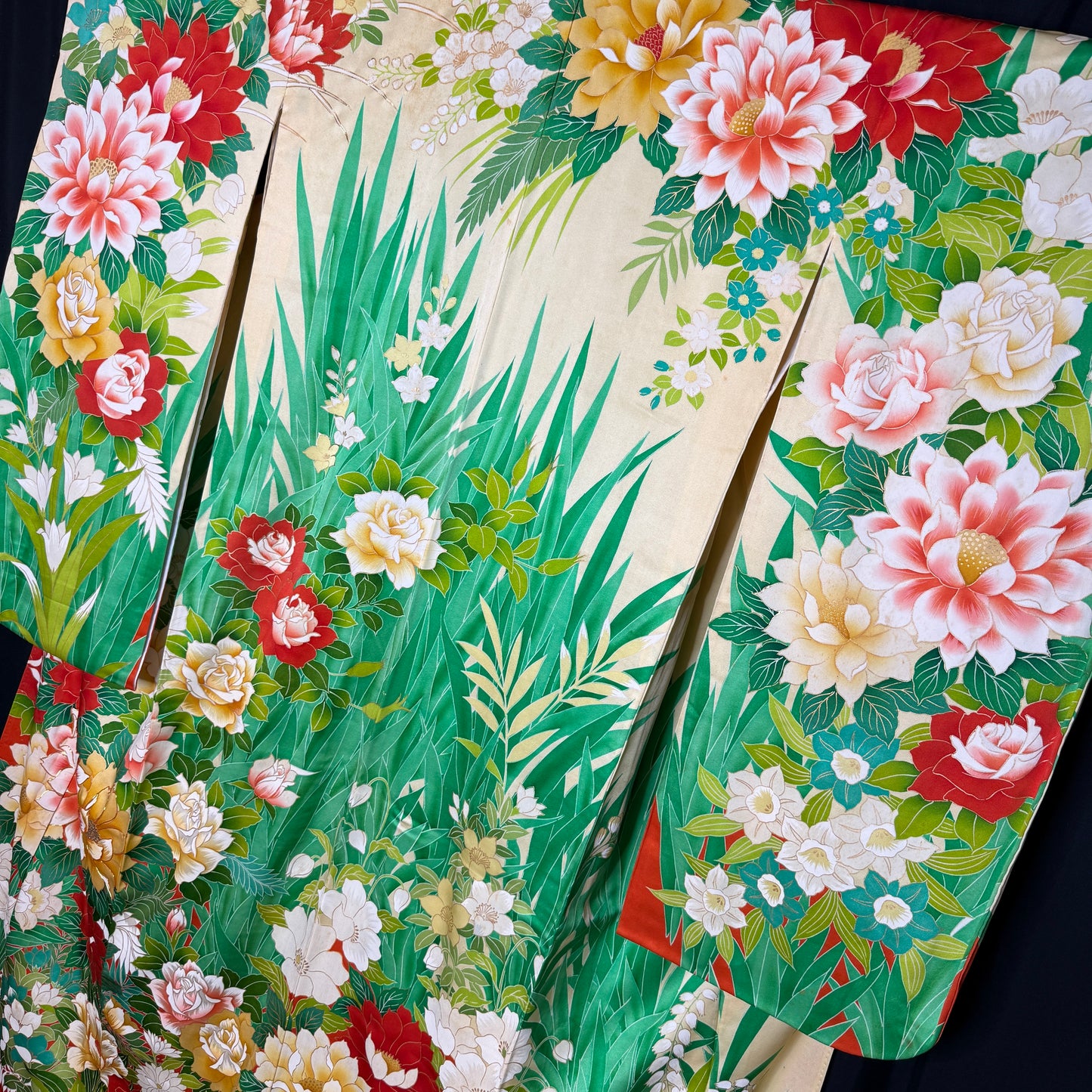 "Garden Crescendo" Vintage Furisode Kimono