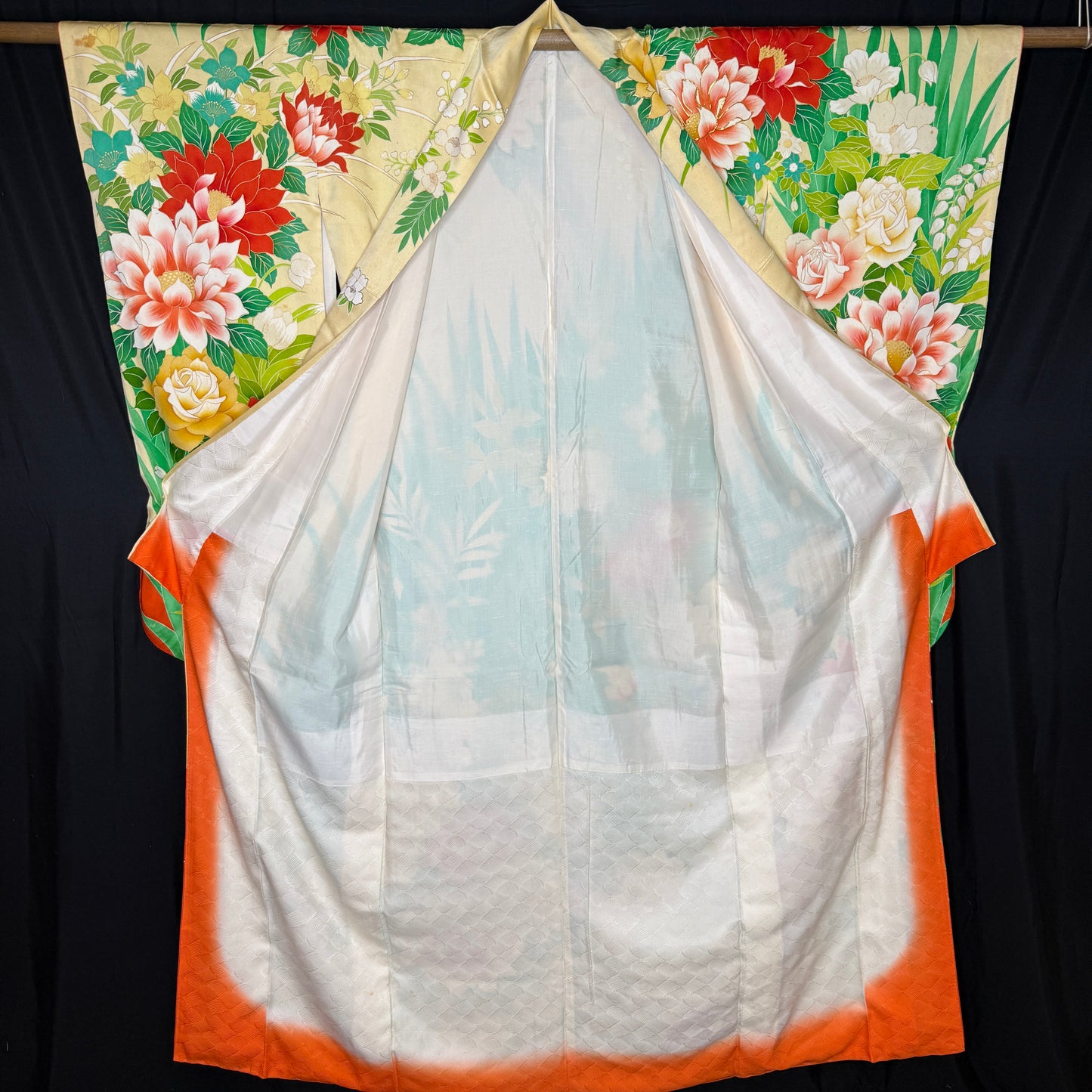 "Garden Crescendo" Vintage Furisode Kimono