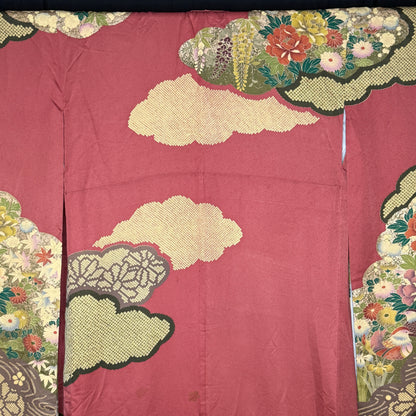 "Oshidori Ducks" Vintage Furisode Kimono