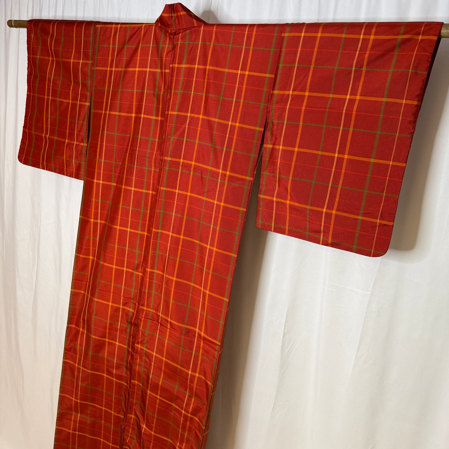 "Festival Plaid" Kimono Obi Set