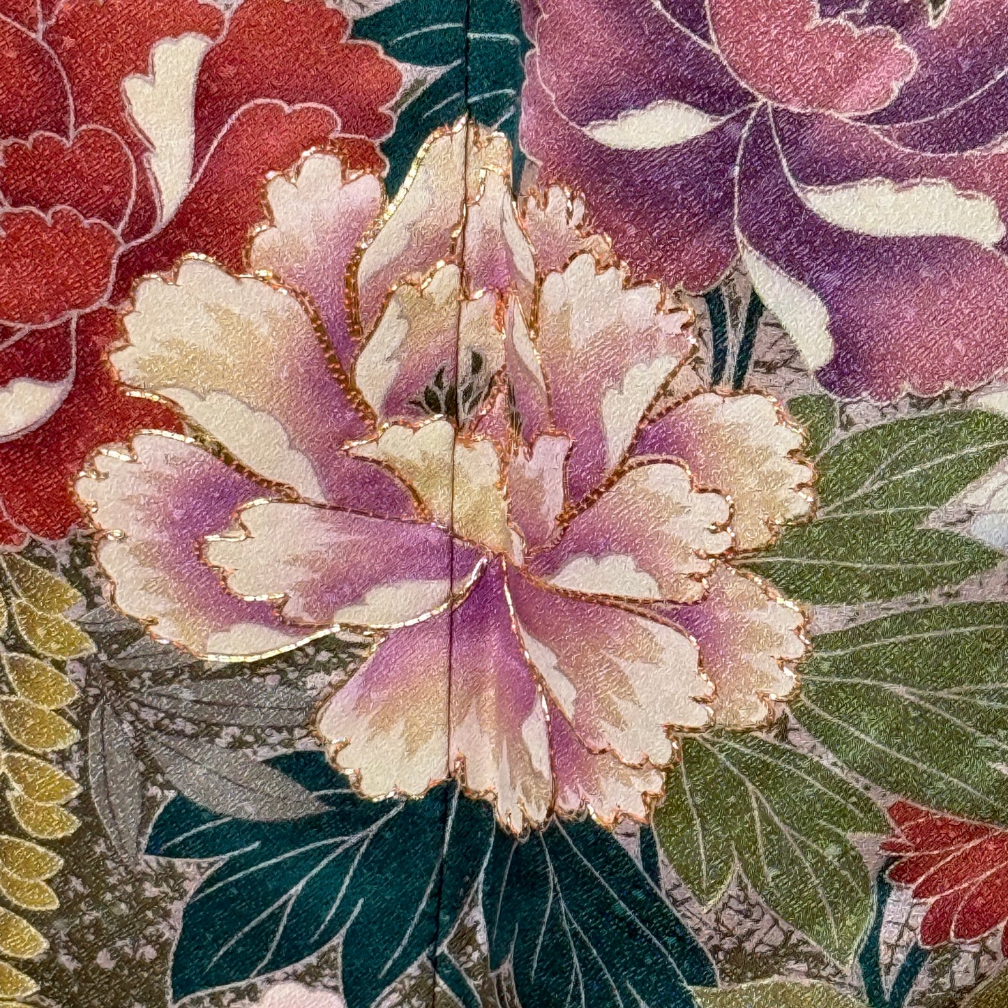 "Oshidori Ducks" Vintage Furisode Kimono