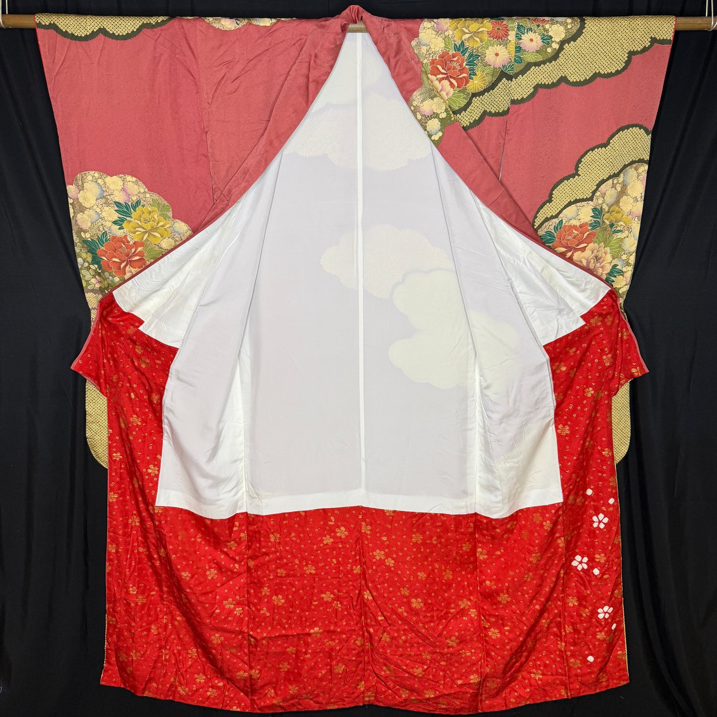 "Oshidori Ducks" Vintage Furisode Kimono