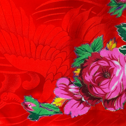 "Applique Roses" Vintage Furisode Kimono