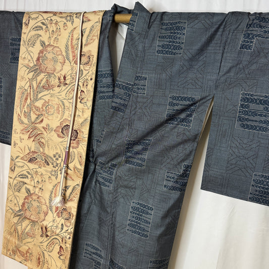 "Meisen Swirls" Kimono Obi Set