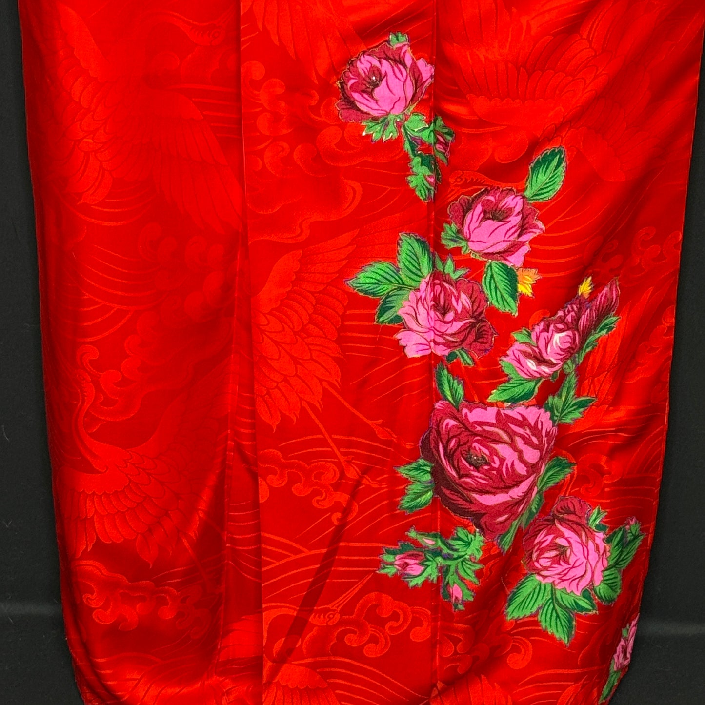 "Applique Roses" Vintage Furisode Kimono
